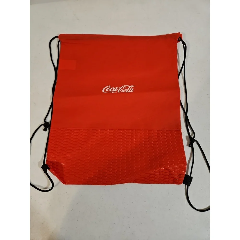 NEW COCA-COLA RED CINCH DRAWSTRING BACKBACK BAG 16x13